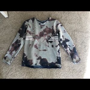 Adidas Bleached Tie-Dye Crewneck Sweatshirt